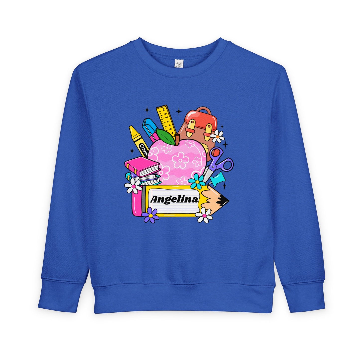 Custom name unisex alphabet sweatshirt for youth, toddlers & adults. Toddler and preschool gift, First Day Of School, fun shirt for youth