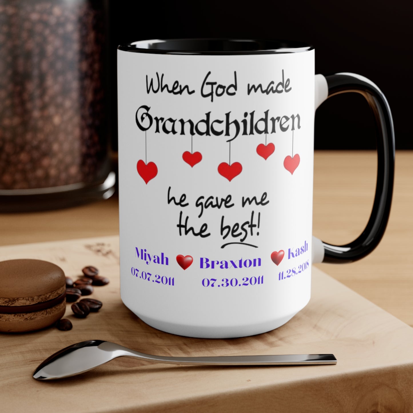 Personalized Grandma Mug With Names, Gift for Grandma, Grandma Mug, Grandma Mug with Grandchildren's Name, Grandma Cup with Names