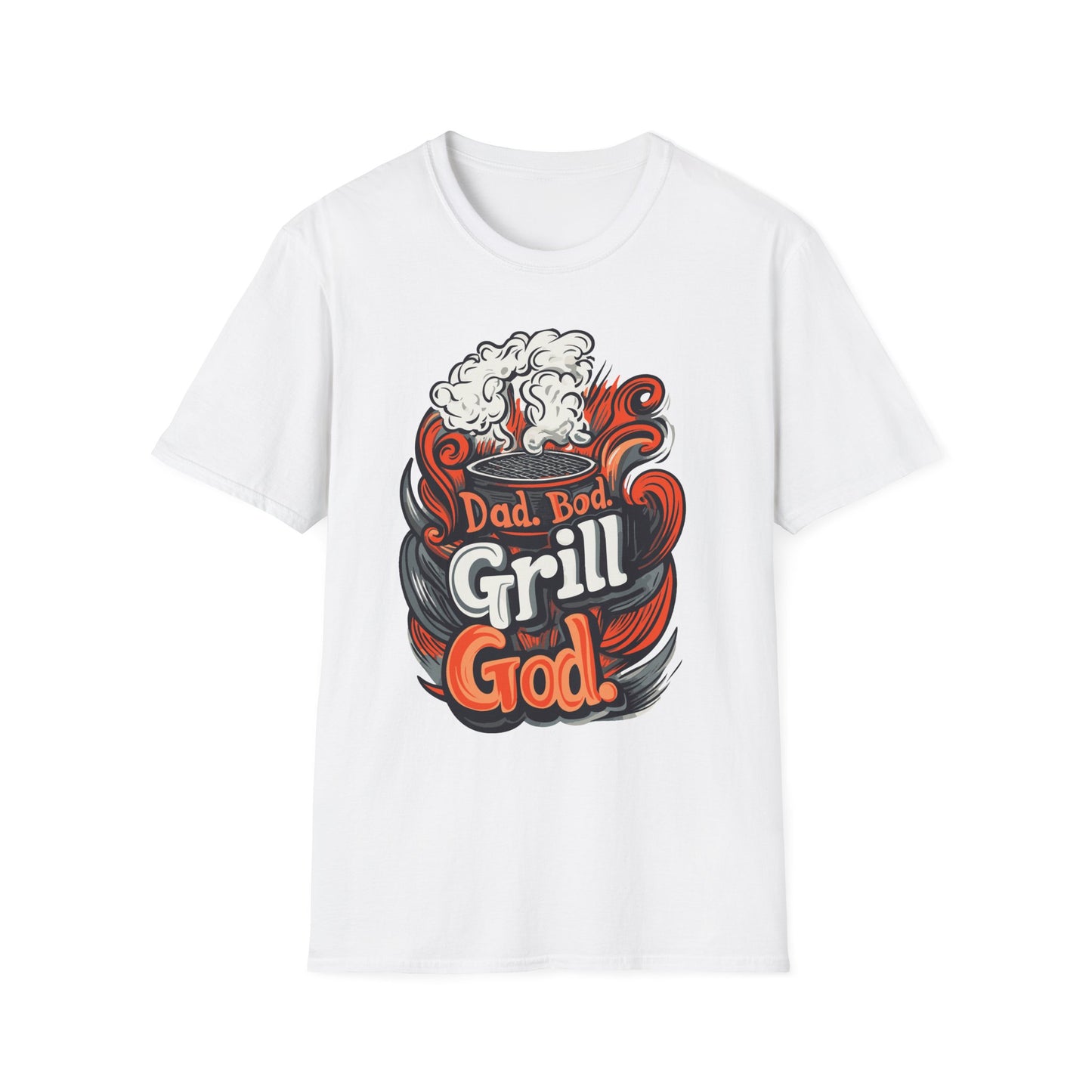 Dad, Bod Grill God T-Shirt | Father's Day Gift | Unisex Tee for Dads | Comfortable Casual Wear | Gift for Dad | Fire Theme
