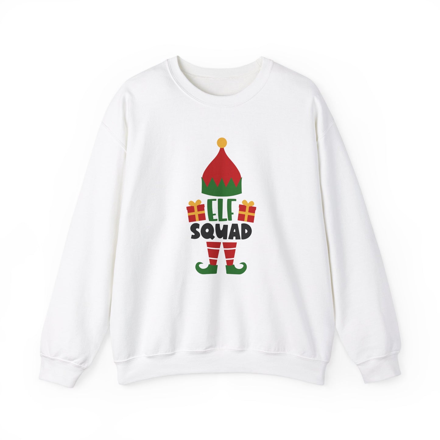 Elf Squad Unisex Heavy Blend Crewneck Sweatshirt, Funny T-shirt, Christmas Shirt, Christmas Slogan Shirts, Christmas Sweater, Santa Shirt