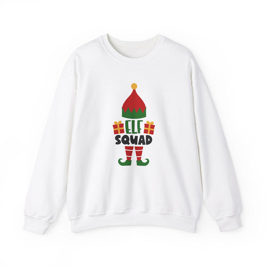 Elf Squad Unisex Heavy Blend Crewneck Sweatshirt, Funny T-shirt, Christmas Shirt, Christmas Slogan Shirts, Christmas Sweater, Santa Shirt