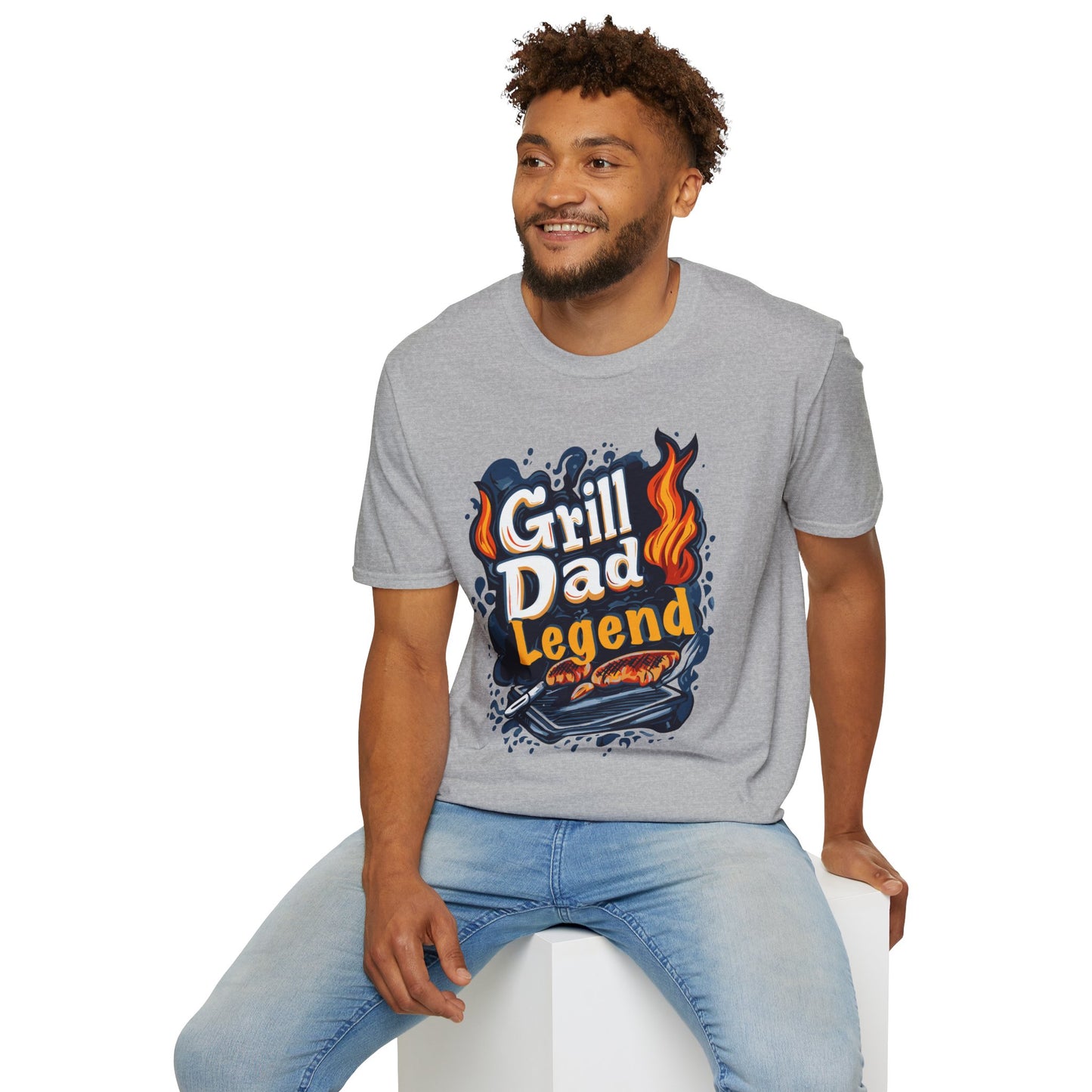 Grill Dad Legend T-Shirt | Father's Day Gift | Unisex Tee for Dads | Comfortable Casual Wear | Gift for Dad | Fire Theme