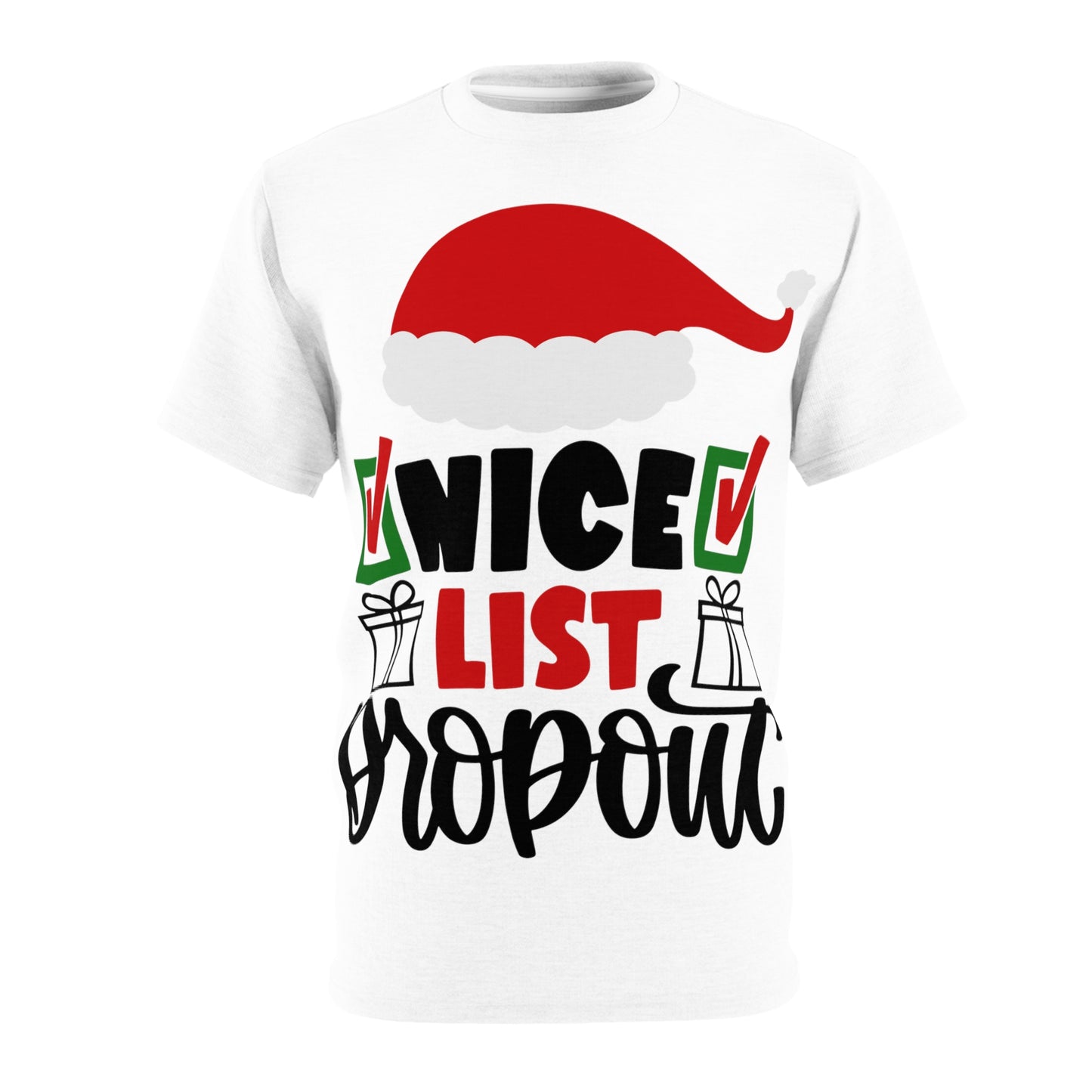 Nice List Dropout Unisex Cut & Sew Tee (AOP)