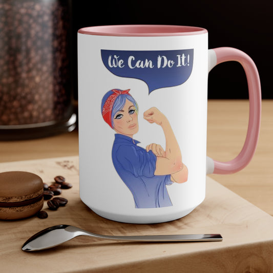 We Can Do It Ceramic Coffee Mug, teacher gift, coworker gift, unique gift, gift for mom, gift for dad, funny mug, Motivation gift