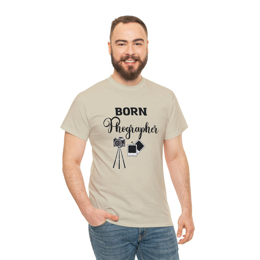 Born Photographer Unisex Heavy Cotton Tee