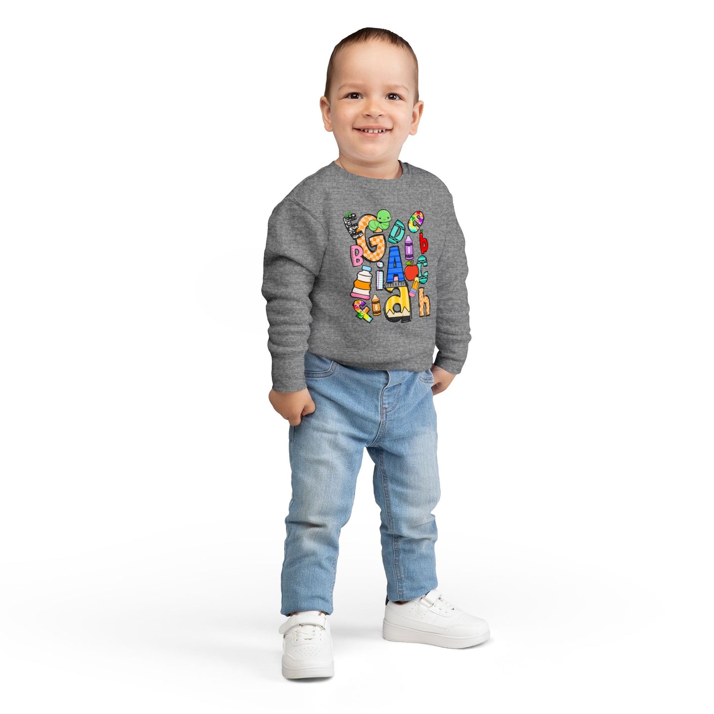 Alphabet Toddler Sweatshirt, Kindergarten Kids Shirt, School Shirt, Alphabet Kids Shirt, Toddler Preschool Fun Shirt toddler sweatshirt