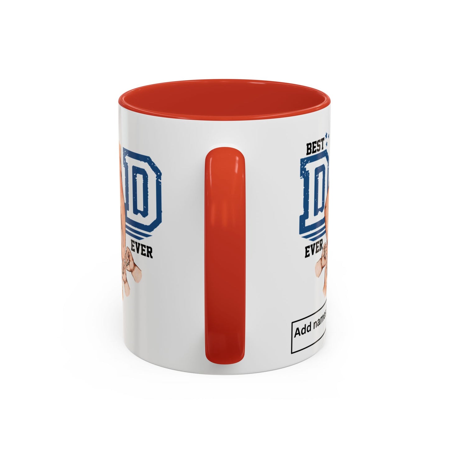6 kids Personalized Accent Mug - Vibrant Color Contrast Coffee Mug for Coffee Lovers and Dads