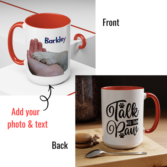 Custom Photo Mug with Text, Personalized Photo Coffee Mug, Double-Sided Print - 11oz & 15oz, Gift for Family, Friends