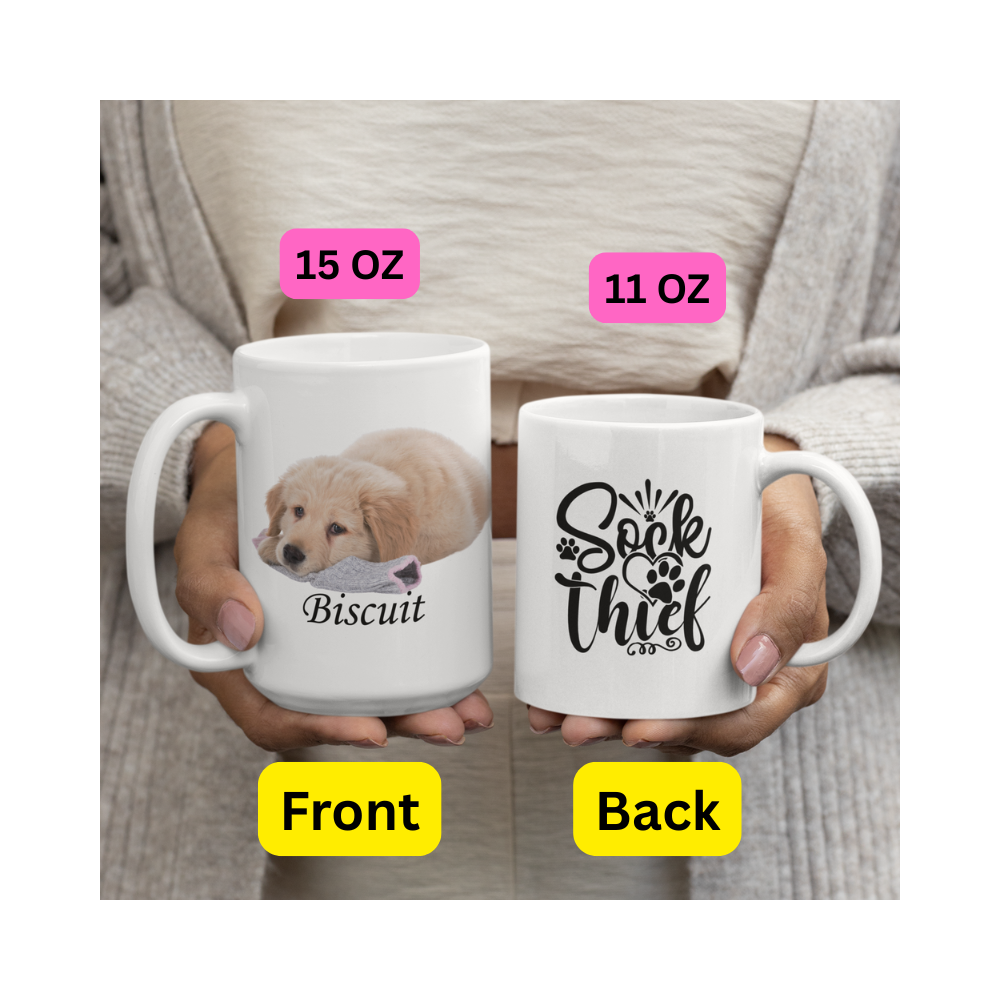 Custom Pet Mug, Dog Coffee Cup, Personalized Pet Mugs, Cat Dad Mug,   Personalized Dog Mug Dog, Mom Mug , Name Custom Dog Mug, 11oz & 15oz