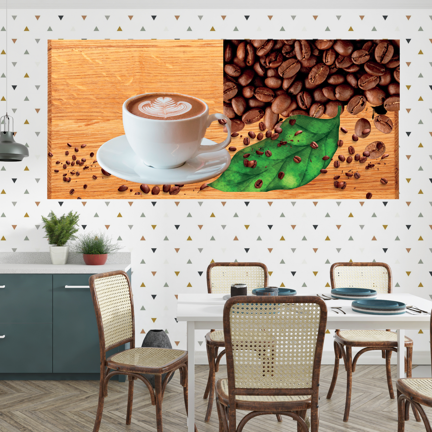 Coffee Canvas Wall Art Print Deluxe Landscape Canvas 1.5 in Frame