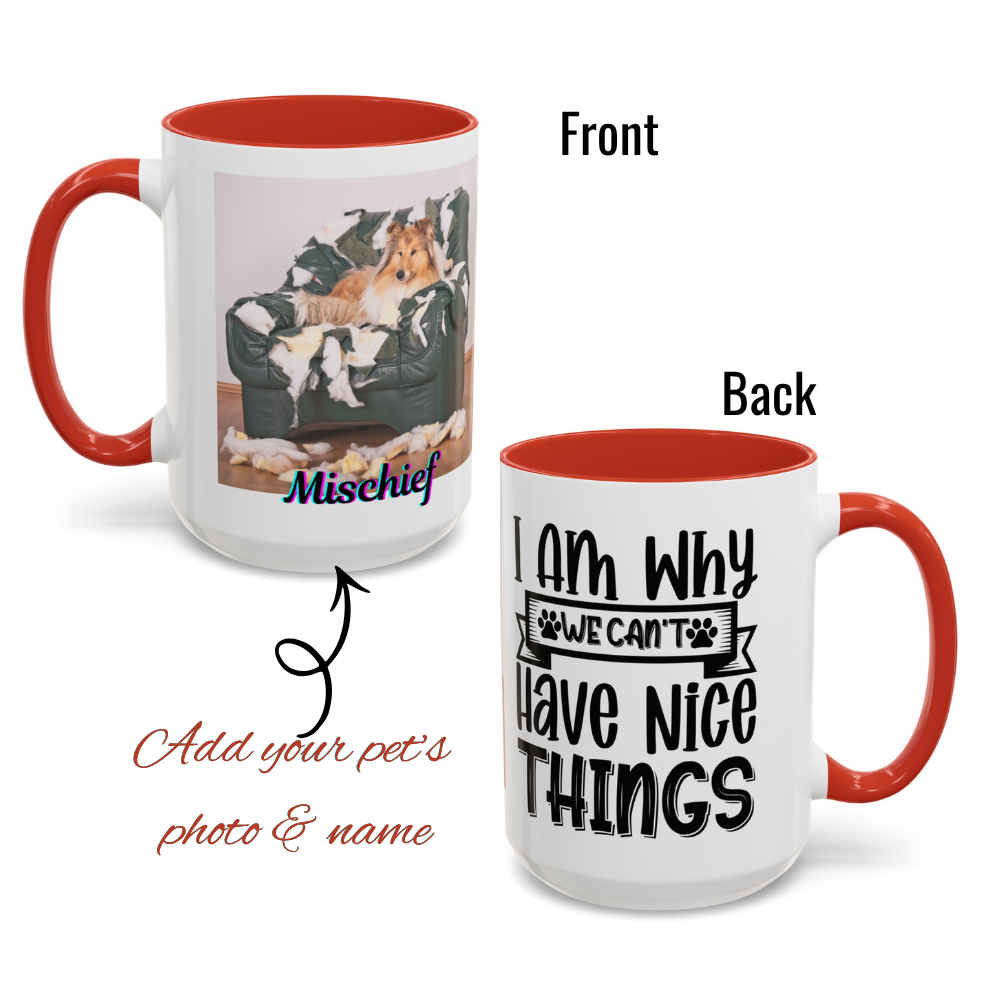 Personalized Photo Coffee Mug, Custom Photo Mug with Text, Double-Sided Print - 11oz & 15oz, Gift for Family, Friends