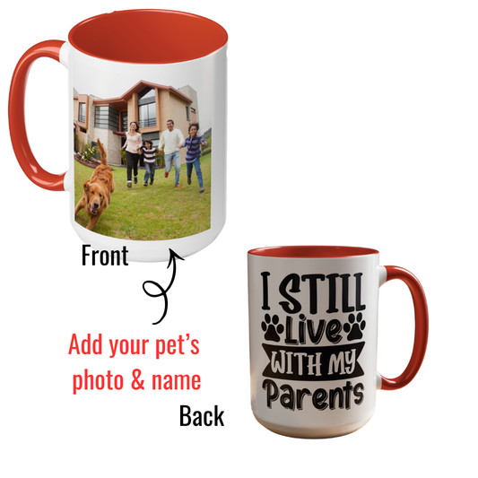 Custom Photo Mug with Text, Personalized Photo Coffee Mug, Double-Sided Print - 11oz & 15oz, Gift for Family, Friends