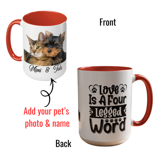 Custom Photo Mug with Text, Personalized Photo Coffee Mug, Double-Sided Print - 11oz & 15oz, Gift for Family, Friends