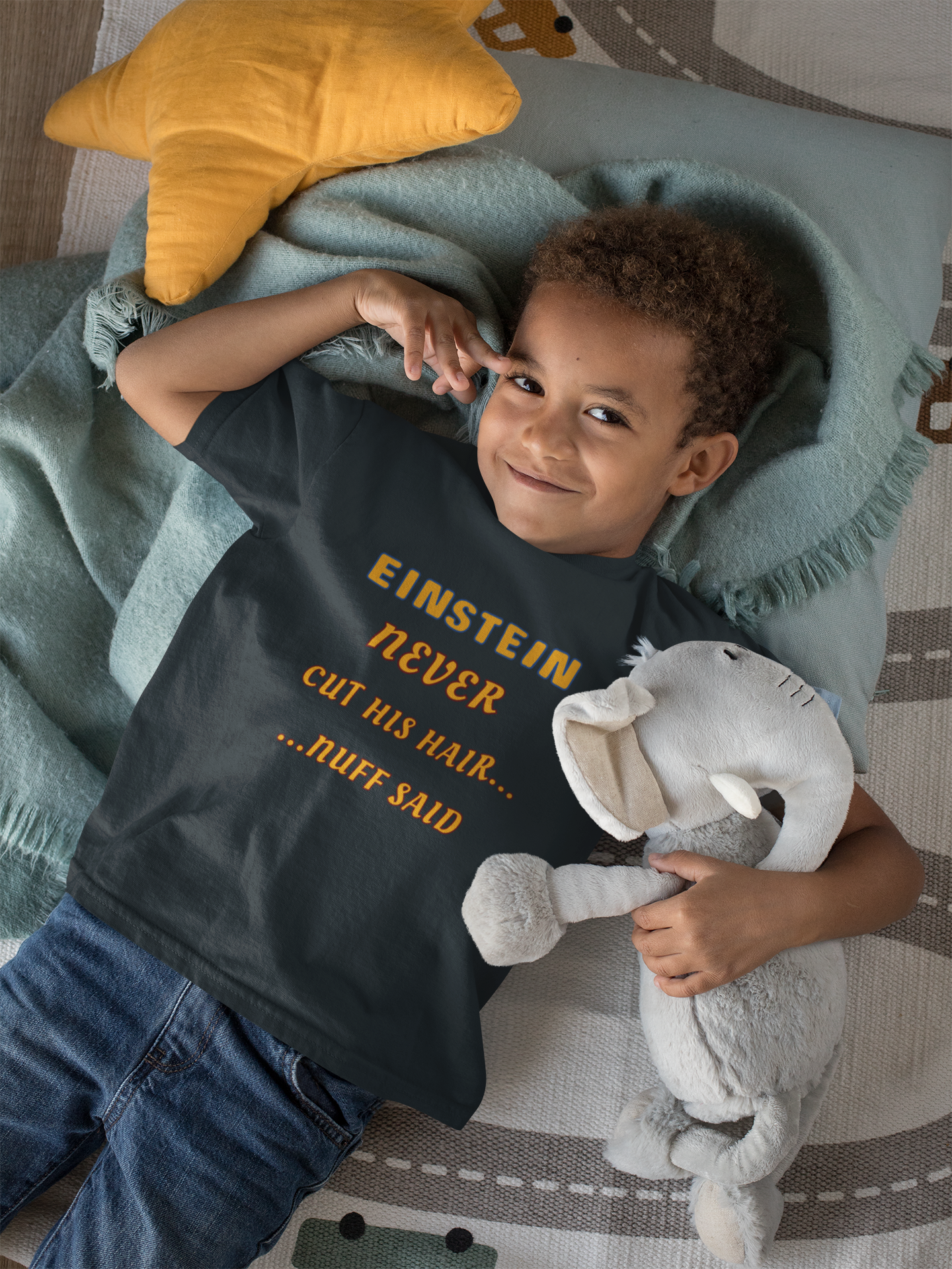 Einstein never cut his hair Toddler Tee - Boy