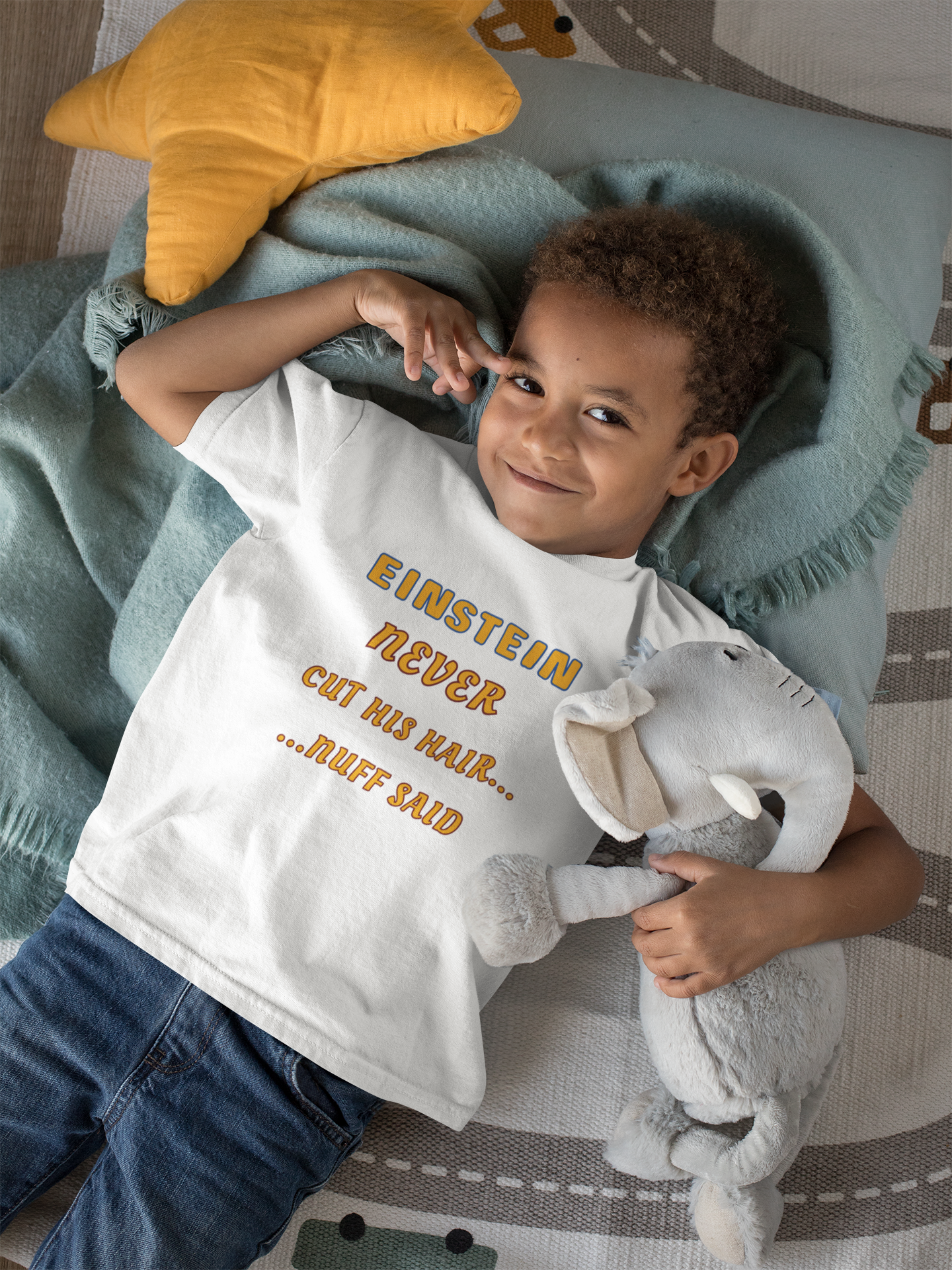 Einstein never cut his hair Toddler Tee - Boy