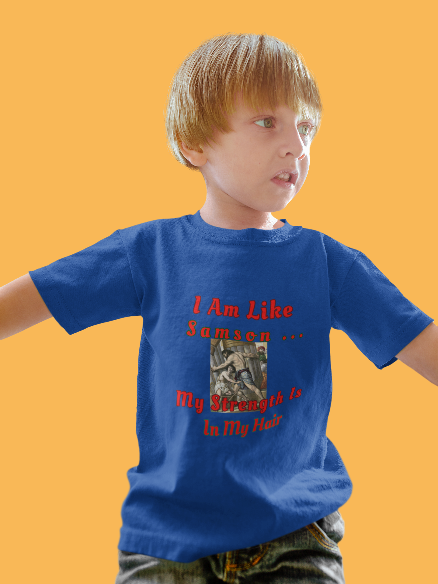 Toddler Tee - Boy with Long Hair Design