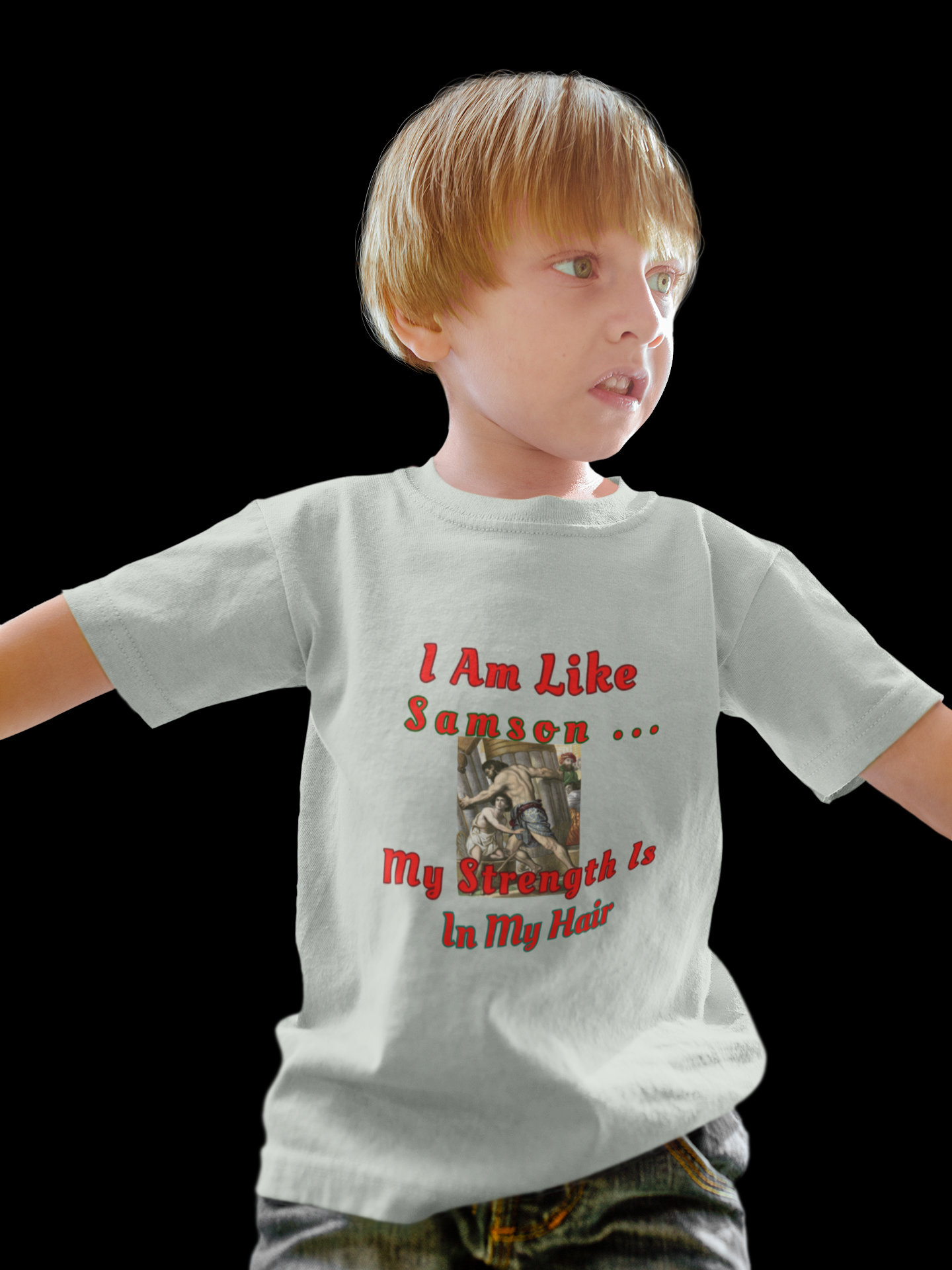 Toddler Tee - Boy with Long Hair Design