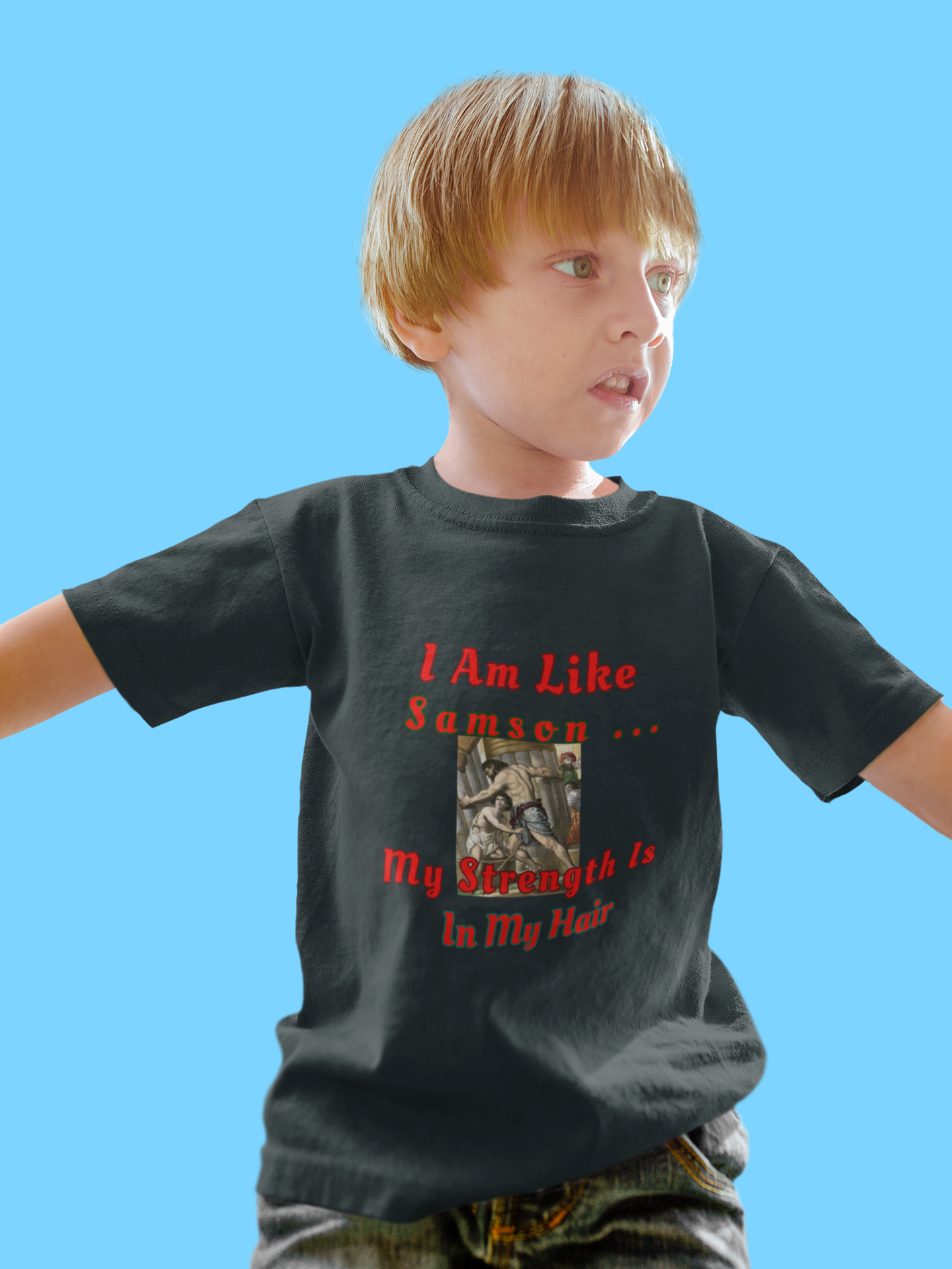 Toddler Tee - Boy with Long Hair Design