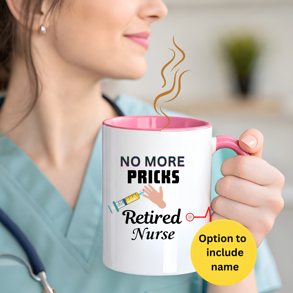 Retired Nurse Save Yourself  Coffee Mug, Fun Gift for Retirement, Personalized Mug for Nurses, Coffee Cup for Grandkids Contact, Perfect for Holidays