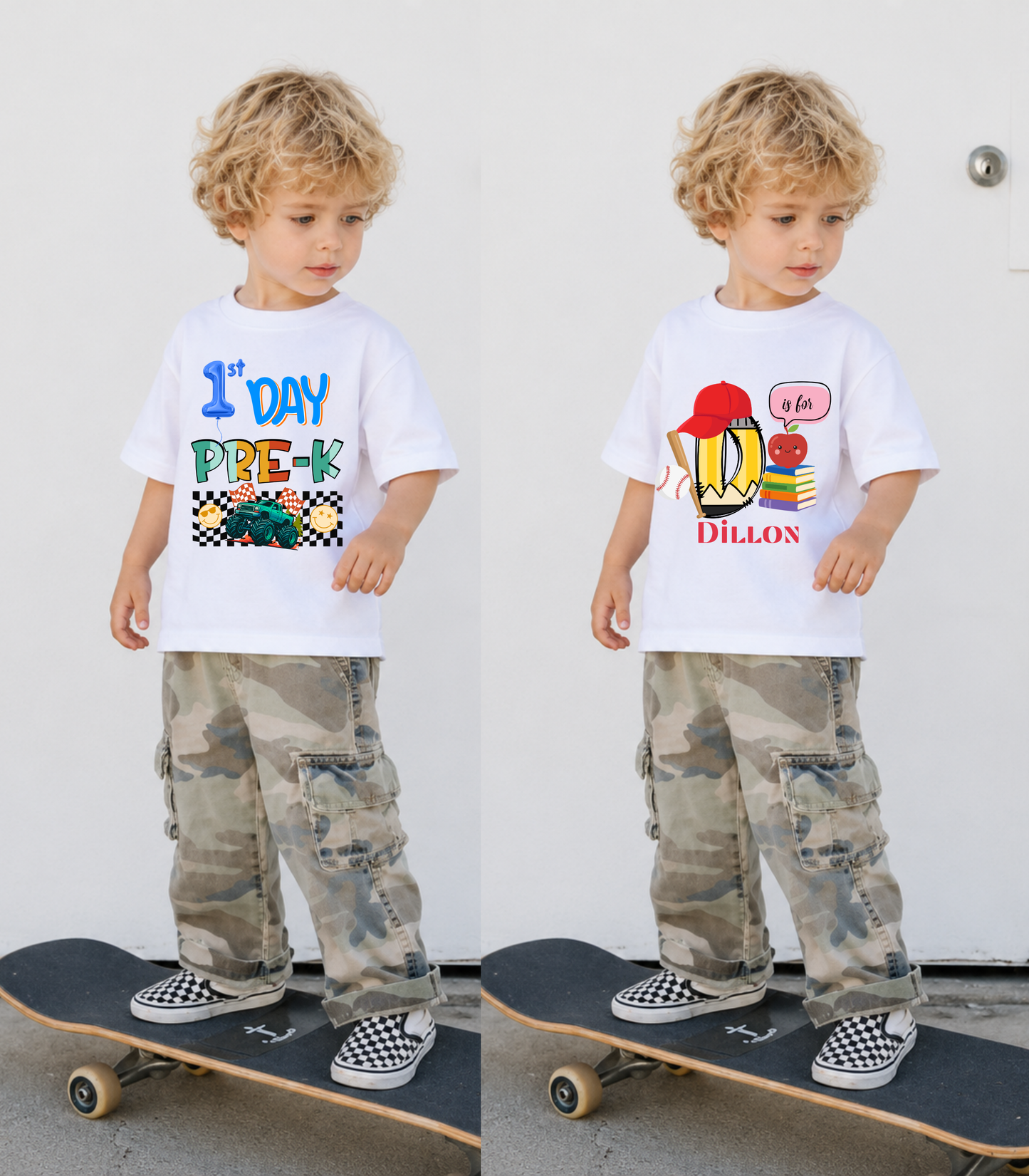 Custom Kids Back to School Tee, Alphabet Name Letter Shirt, First Day of Pre-K Tshirt, Kids Name School Shirt, Toddler 1st Day of School TeeYouth Bella Canvas 3001Y-Swiftpod