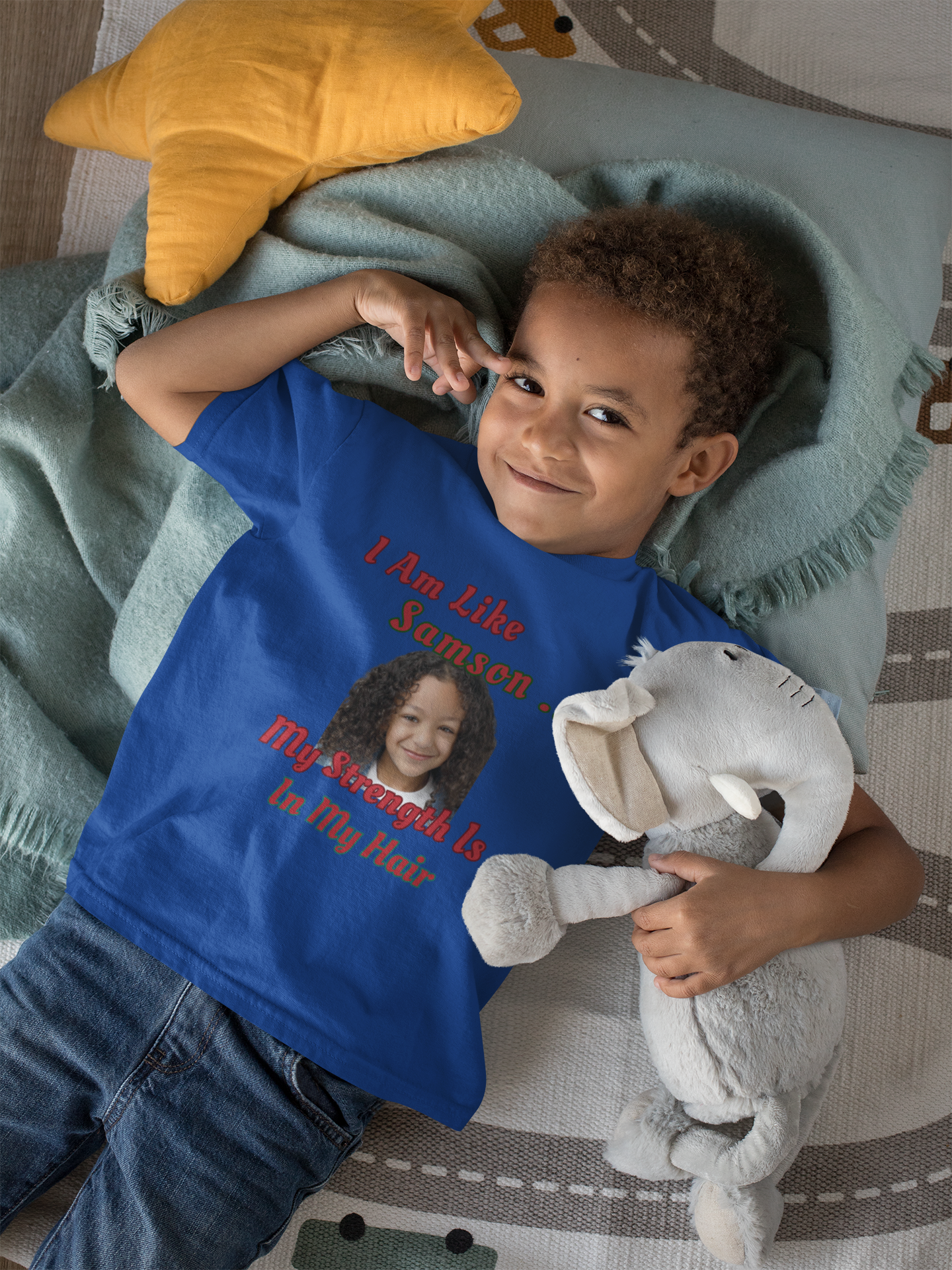 Toddler Tee - 'I am like Samson' Bible Verse Kids Shirt