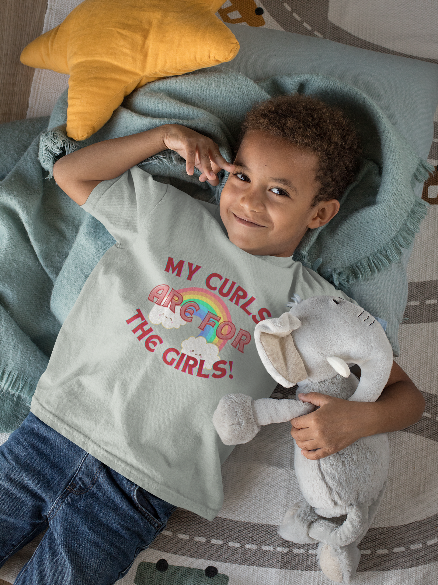 My curls are for the girls Toddler Tee - Boy