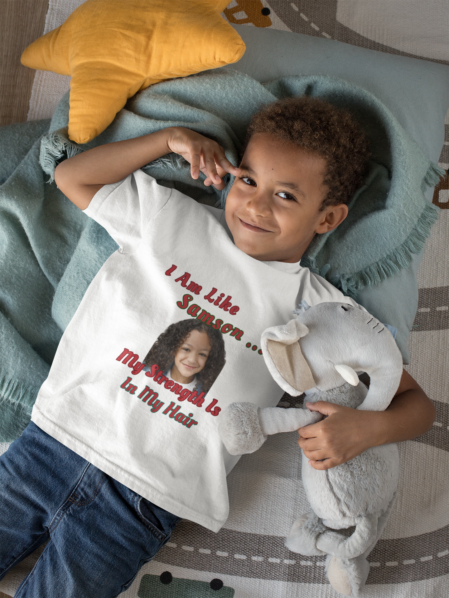 Toddler Tee - 'I am like Samson' Bible Verse Kids Shirt