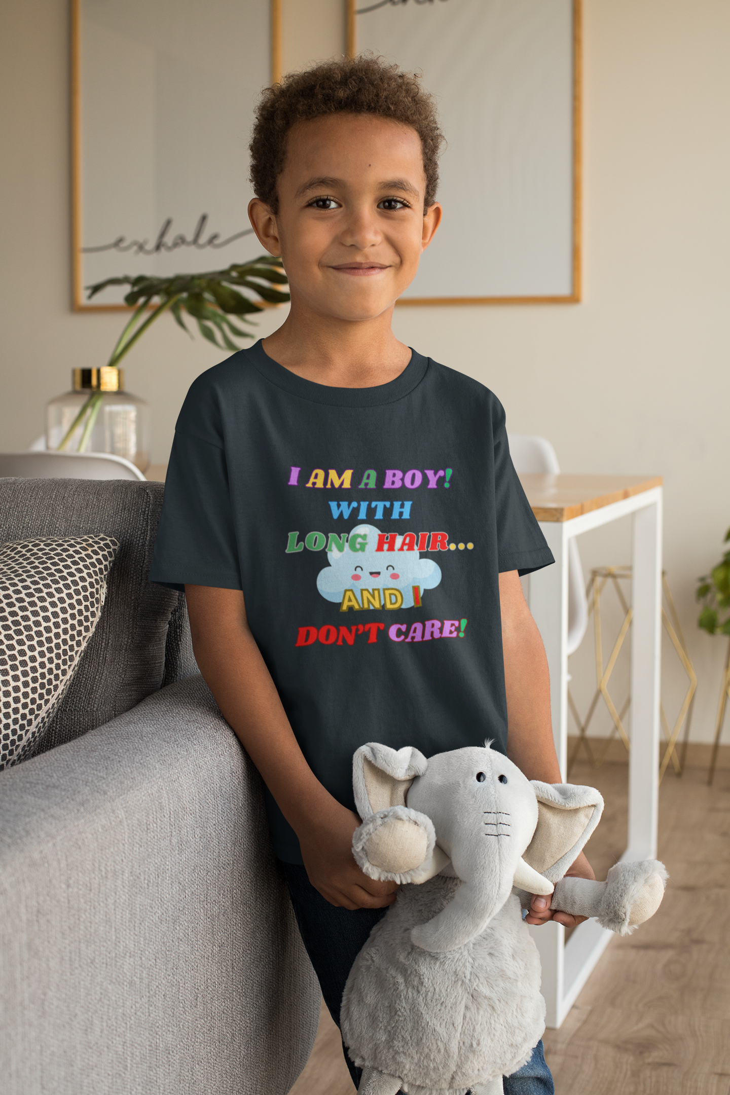 I am a boy with long hair, Kash Toddler's Fine Jersey Tee