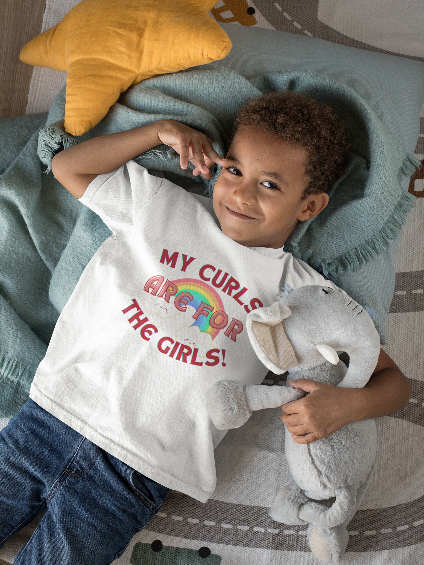 My curls are for the girls Toddler Tee - Boy