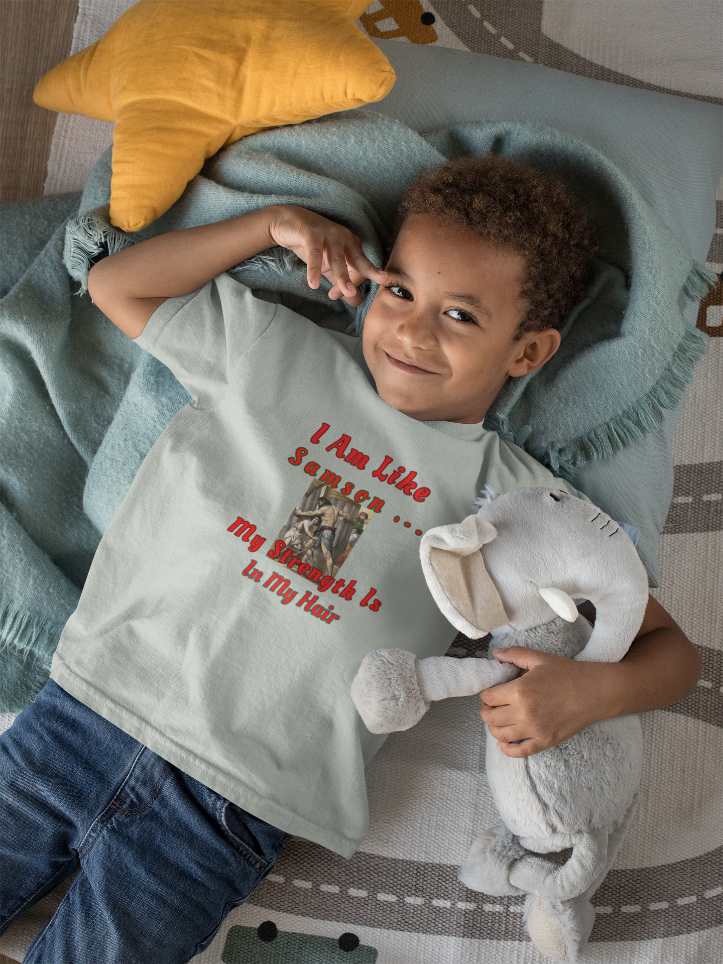 Toddler Tee - Boy with Long Hair Design