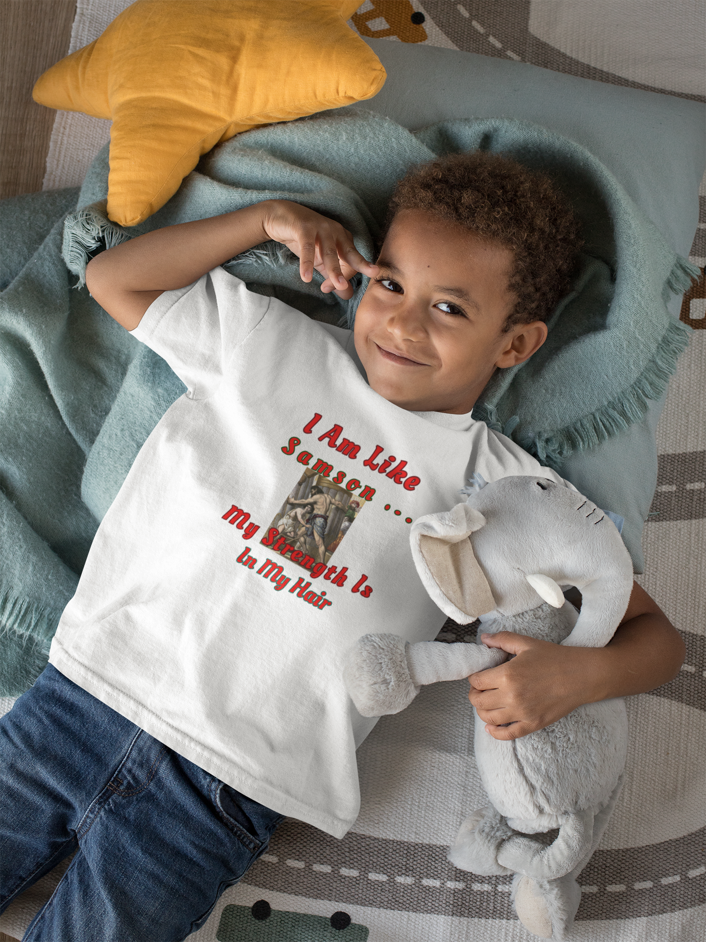 Toddler Tee - Boy with Long Hair Design