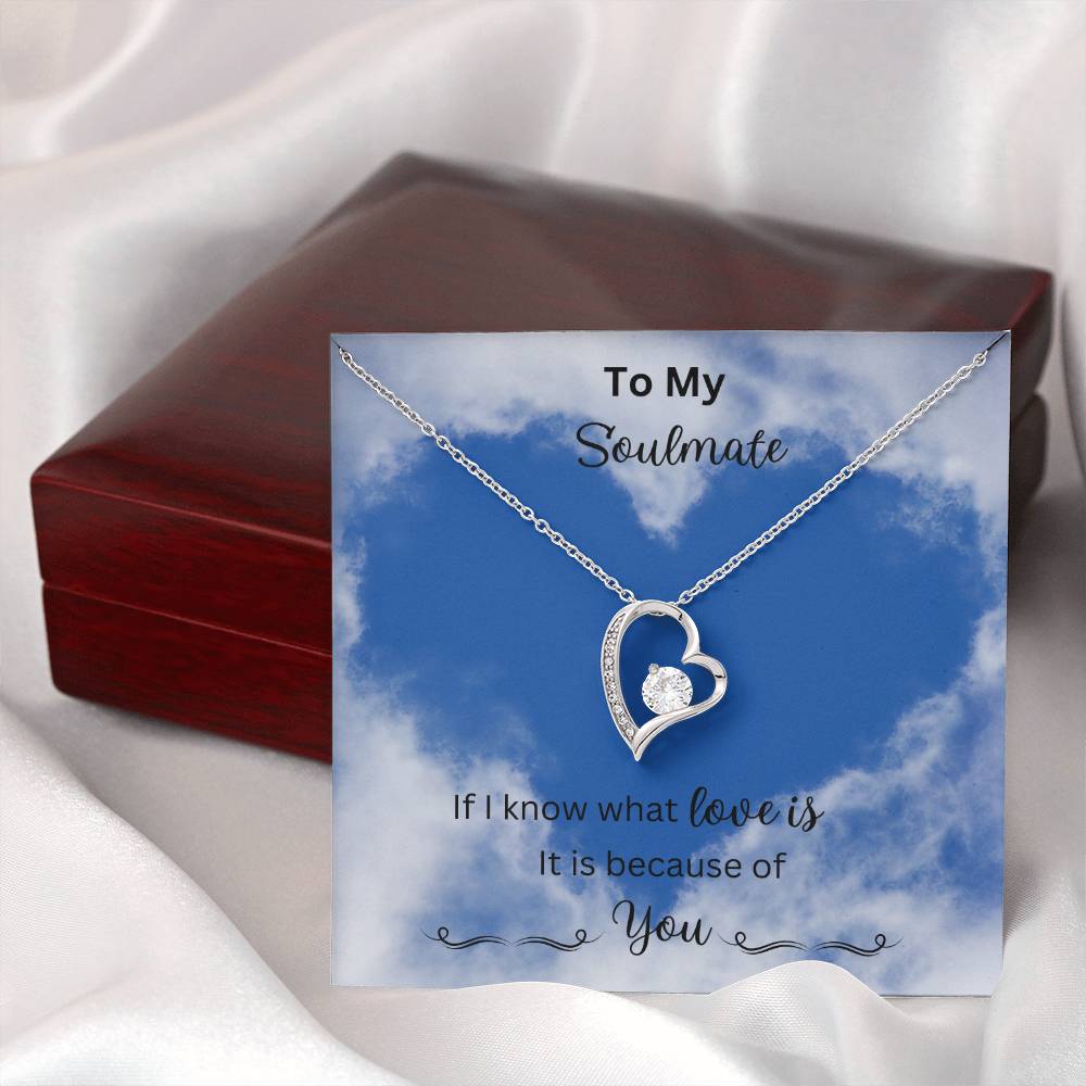 Revd Forever Love Necklace. Soulmate Gift, Mother's Day Gift, Wife Necklace, Mother's Day Gift From Husband, Mother's Day Gift From Spouse, Wife Birthday Gift, Just Because Gift to Wife, Birthday Gift, Anniversary Gift Title14k White Gold Finish