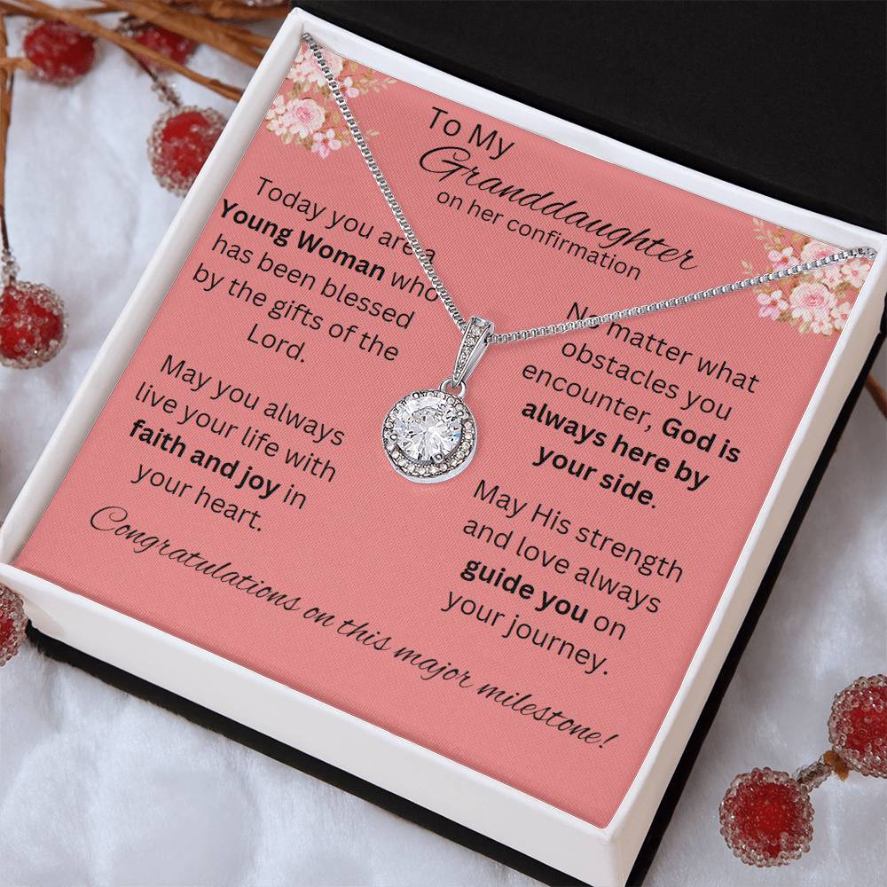 Eternal Hope Necklace. Granddaughter Confirmation Necklace, Confirmation Gift for Her, Grandparent Gift, Holy Confirmation Gift, Confirmation Necklace, Gift for Her, Baptism Gift, First Communion, Faith, Christening, Cross Necklace