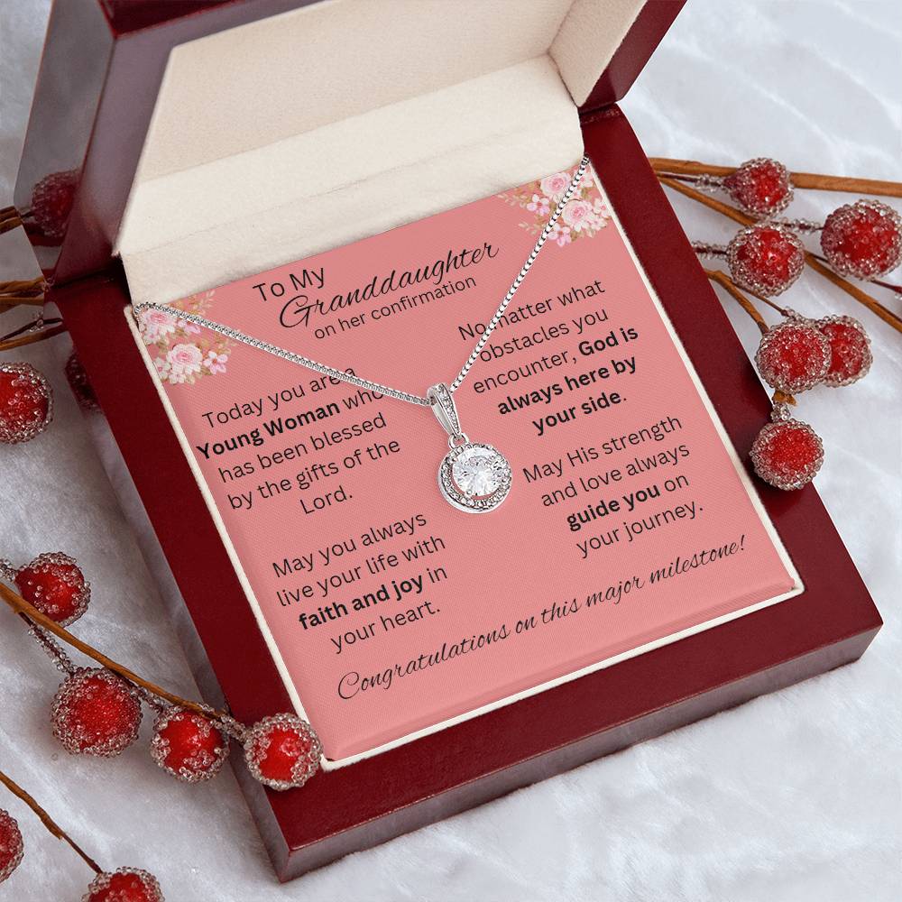 Eternal Hope Necklace. Granddaughter Confirmation Necklace, Confirmation Gift for Her, Grandparent Gift, Holy Confirmation Gift, Confirmation Necklace, Gift for Her, Baptism Gift, First Communion, Faith, Christening, Cross Necklace