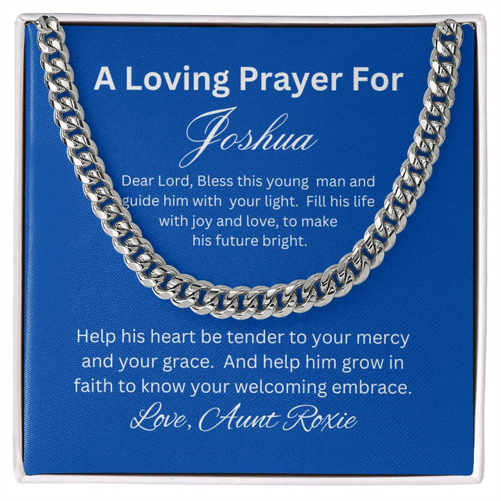 Cuban link chain for son, grandson, nephew