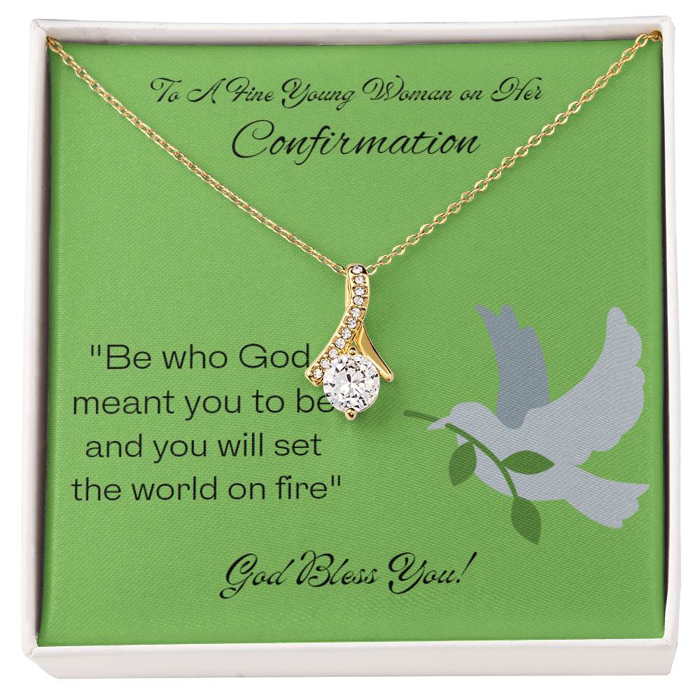 Alluring Beauty Necklace. Holy Confirmation Gift, Confirmation Gift, Gift from Parents, Confirmation Necklace, Gift for Her, Baptism Gift, First Communion, Faith, Christening, Confirmation, Cross Necklace