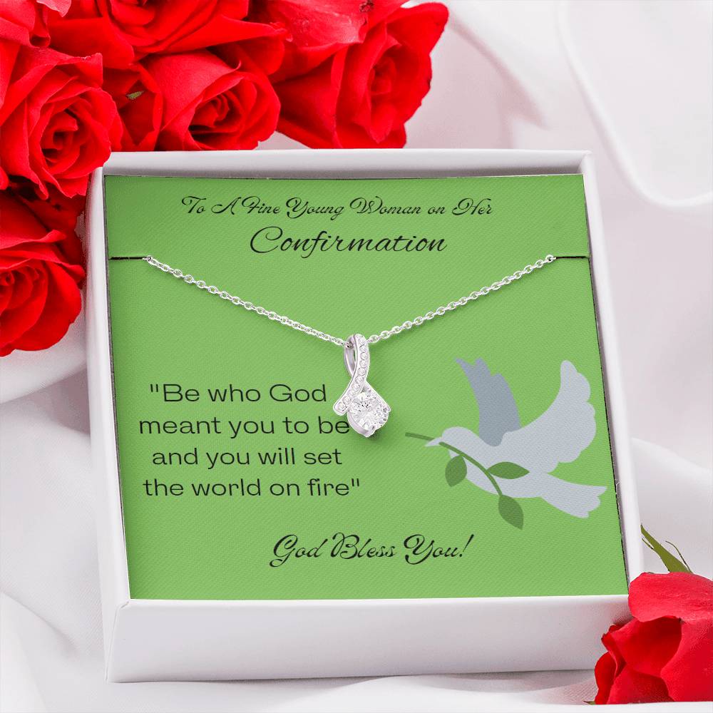 Alluring Beauty Necklace. Holy Confirmation Gift, Confirmation Gift, Gift from Parents, Confirmation Necklace, Gift for Her, Baptism Gift, First Communion, Faith, Christening, Confirmation, Cross Necklace