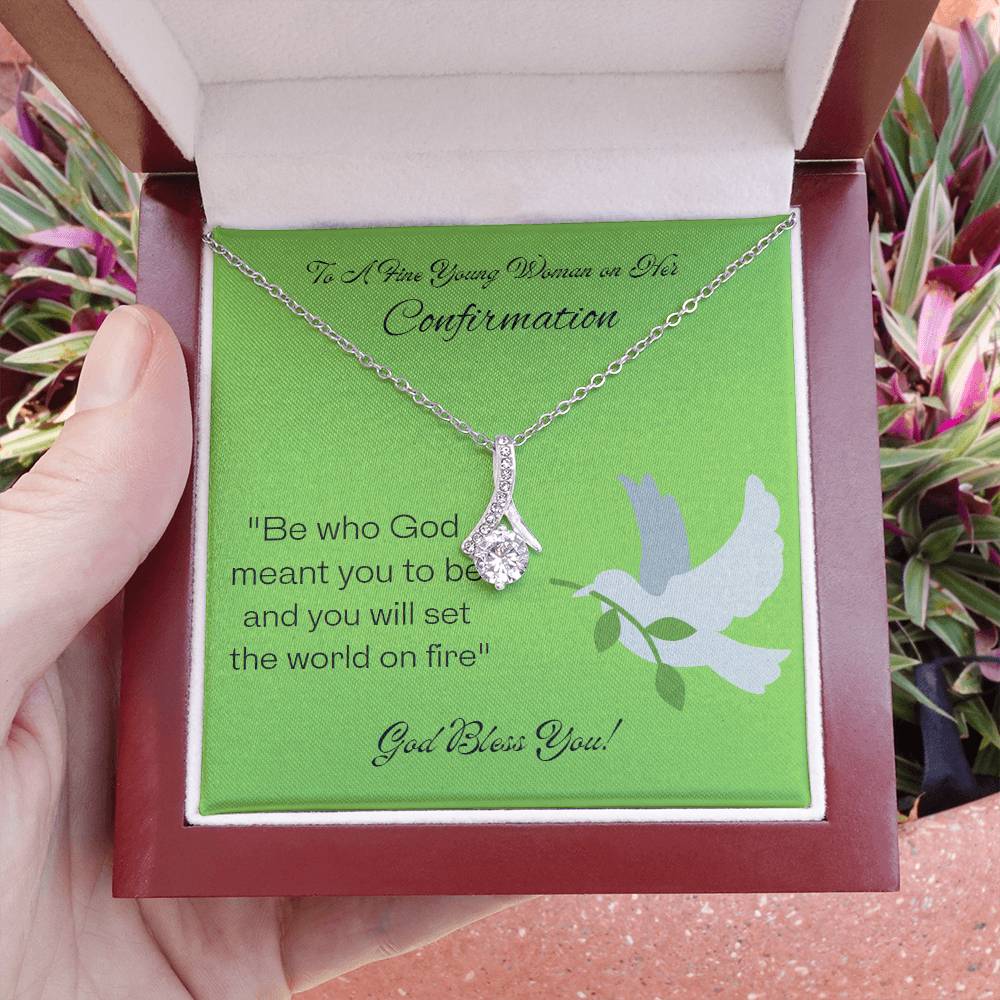 Alluring Beauty Necklace. Holy Confirmation Gift, Confirmation Gift, Gift from Parents, Confirmation Necklace, Gift for Her, Baptism Gift, First Communion, Faith, Christening, Confirmation, Cross Necklace