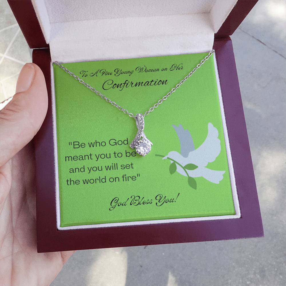 Alluring Beauty Necklace. Holy Confirmation Gift, Confirmation Gift, Gift from Parents, Confirmation Necklace, Gift for Her, Baptism Gift, First Communion, Faith, Christening, Confirmation, Cross Necklace