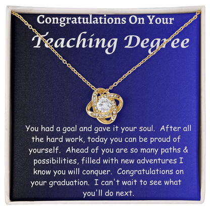 Love Knot Teacher Graduation Gift For Teachers, Graduation Gifts For Her, Future Teacher Necklace, 2026 Graduation Gift For New Teacher, Teacher Gifts, Graduate Teacher Gift