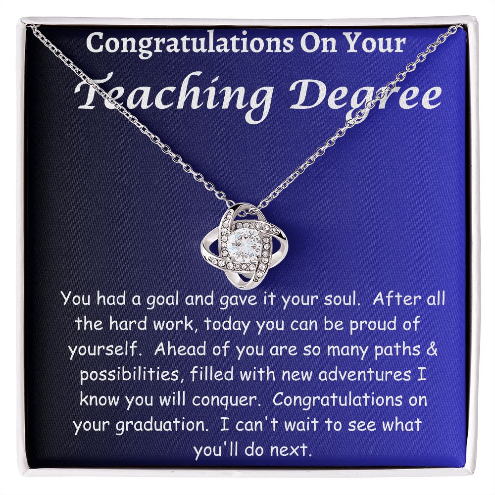 Love Knot Teacher Graduation Gift For Teachers, Graduation Gifts For Her,  Future Teacher Necklace, 2023 Graduation Gift For New Teacher, Teacher Gifts, Graduate Teacher Gift