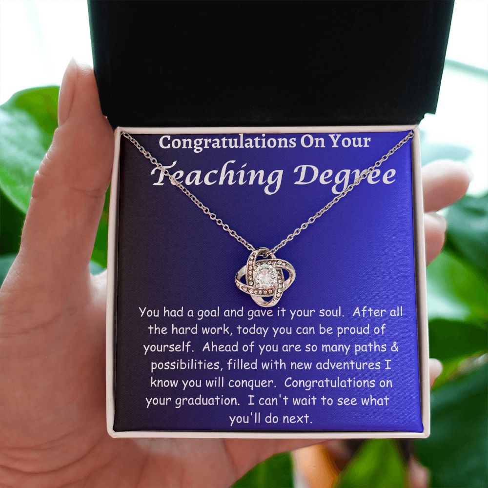 Love Knot Teacher Graduation Gift For Teachers, Graduation Gifts For Her,  Future Teacher Necklace, 2023 Graduation Gift For New Teacher, Teacher Gifts, Graduate Teacher Gift