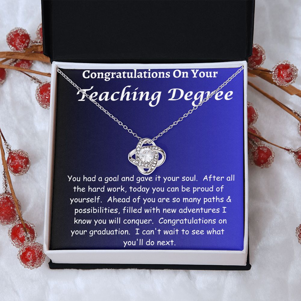 Love Knot Teacher Graduation Gift For Teachers, Graduation Gifts For Her,  Future Teacher Necklace, 2023 Graduation Gift For New Teacher, Teacher Gifts, Graduate Teacher Gift