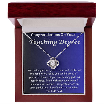 Love Knot Teacher Graduation Gift For Teachers, Graduation Gifts For Her, Future Teacher Necklace, 2026 Graduation Gift For New Teacher, Teacher Gifts, Graduate Teacher Gift