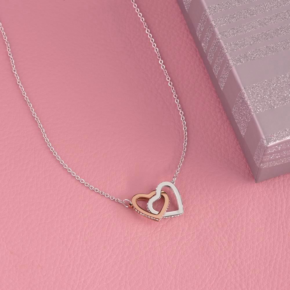 Interlocking Hearts Confirmation Necklace, Christian Gift, Gift from Godparent, Gift from Parent, Gift Necklace, Baptism Gift, First Communion, Faith, Christening, Confirmation, Confirmation Gift for Girls Catholic, Holy Confirmation for Girls