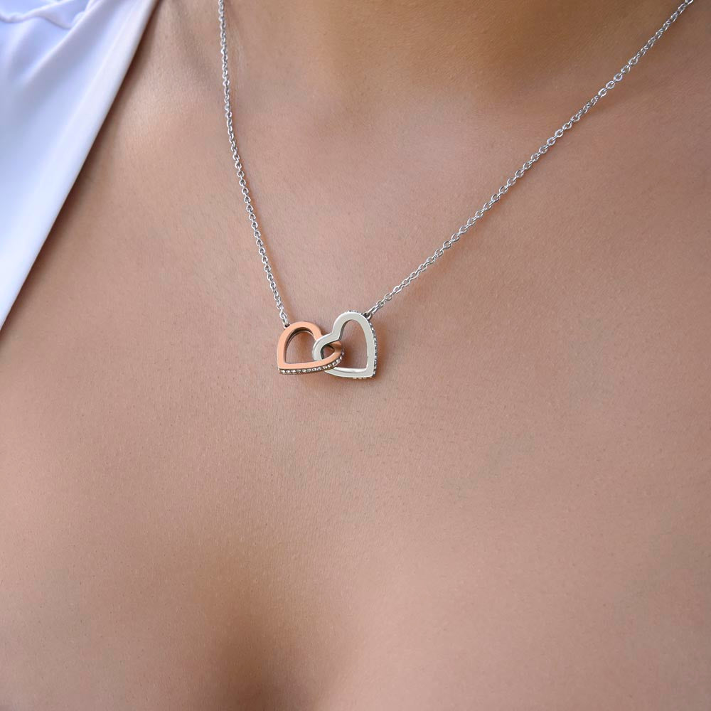 Revd Interlocking Hearts Necklace, Necklace to Mum, Birthday Gift, Gift to Mum, Mother's Day Gift to Mum, Gift from Daughter to Mum, Just Because Gift