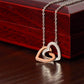 Revd Interlocking Hearts Necklace, Necklace to Mum, Birthday Gift, Gift to Mum, Mother's Day Gift to Mum, Gift from Daughter to Mum, Just Because Gift