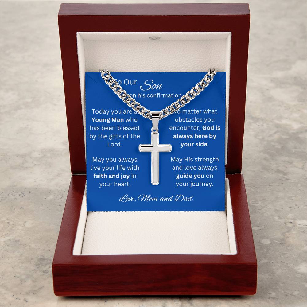 Holy Confirmation Gift, Confirmation Gift, Gift from Parents, Confirmation Necklace, Gift for Him, Baptism Gift, First Communion, Faith, Christening, Confirmation, Cross Necklace