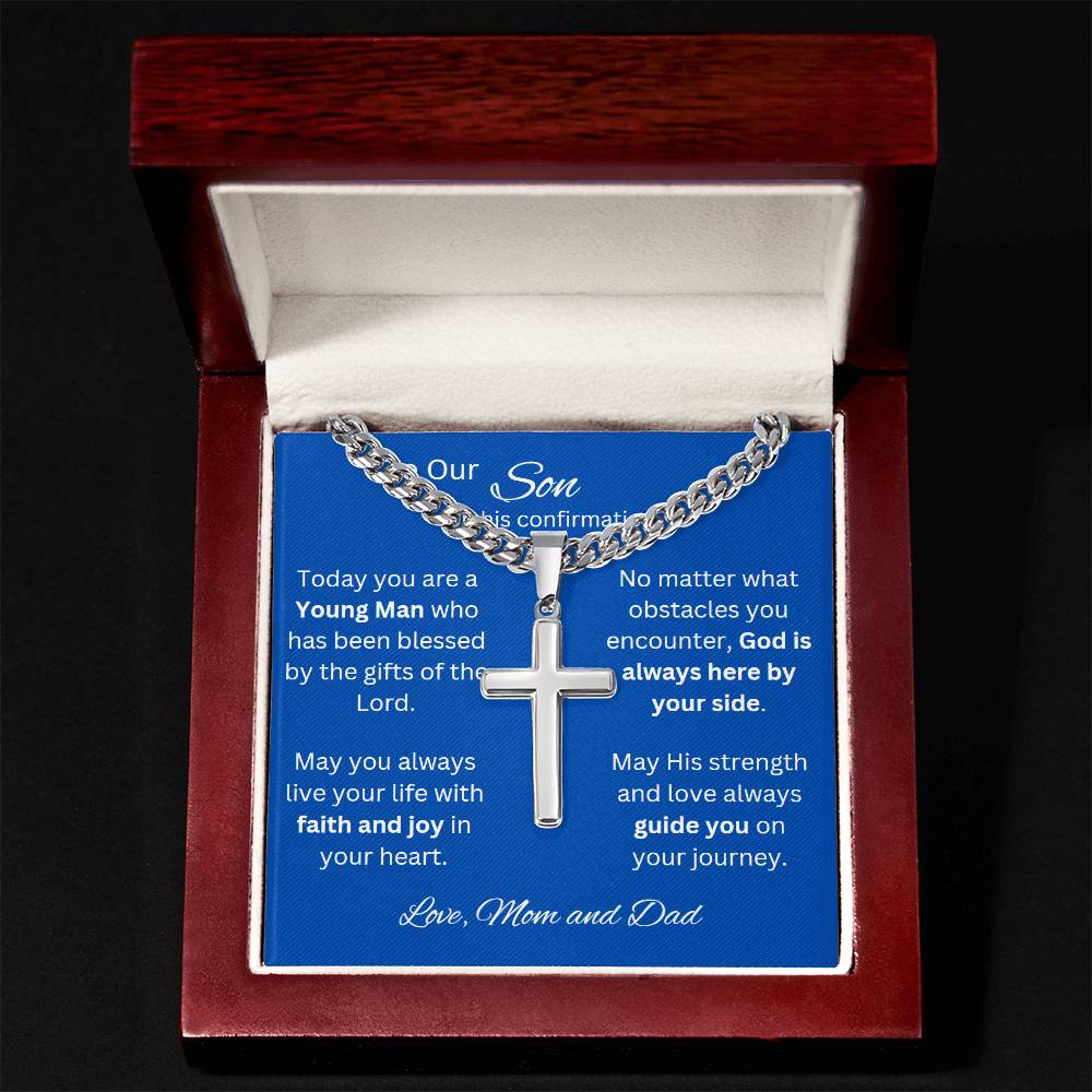 Holy Confirmation Gift, Confirmation Gift, Gift from Parents, Confirmation Necklace, Gift for Him, Baptism Gift, First Communion, Faith, Christening, Confirmation, Cross Necklace