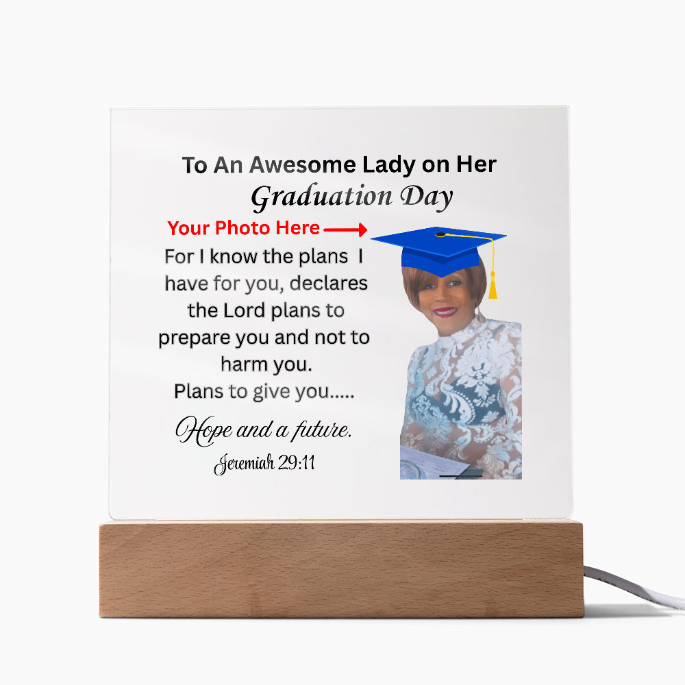 Printed Square Acrylic Plaque. Graduating Senior Gifts for Girls, Gifts for Him, Grad Gift for Her, Grad Gifts, Class of 2025, Graduate Gift